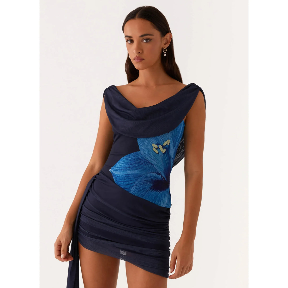 good fortune mini dress Navy – The Curvy Rental Boutique SID-D27712 Size:32/28 sheer design 90s Red Mesh Overlay