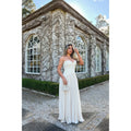 Cream Daniella Lace Corset Pleated Maxi