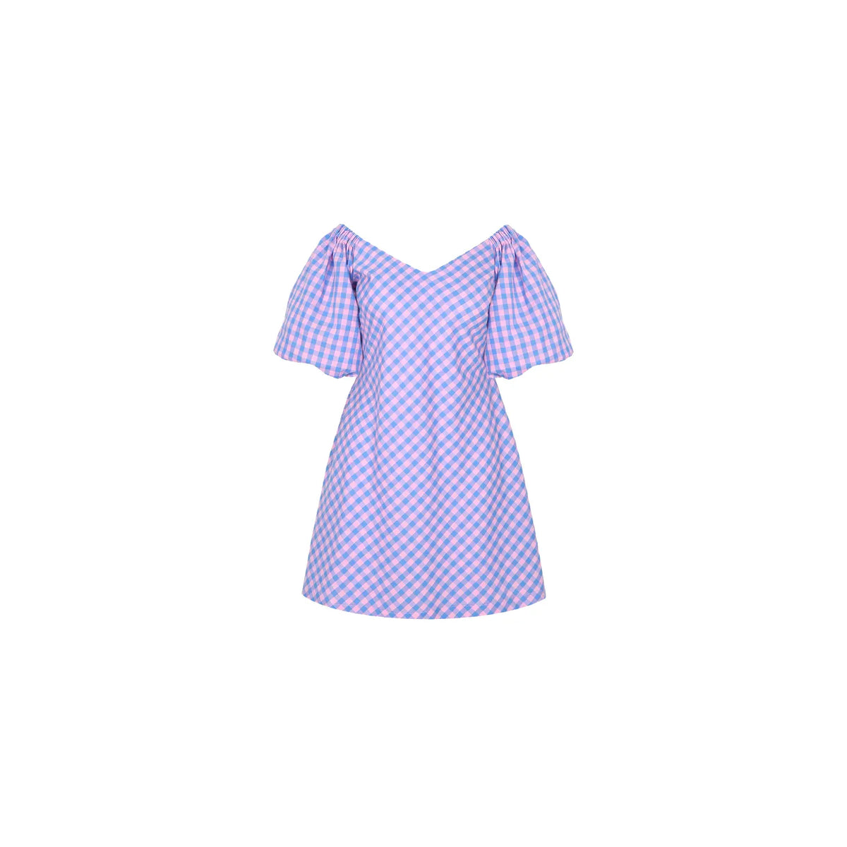 Pink Blue Gingham Bon Donovan Mini - 14