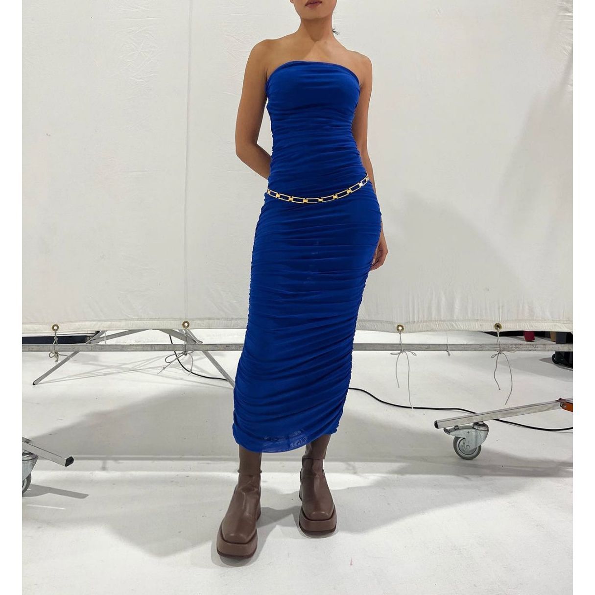 electric blue tube dress Ginni Mesh Pants Size:36W x 30L