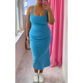 Topaz Blue Karina Tuck Midi