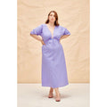Pink Blue Gingham Donovan Tie Midi - 18