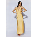 Lemon Nadia Satin Cowl Back Maxi