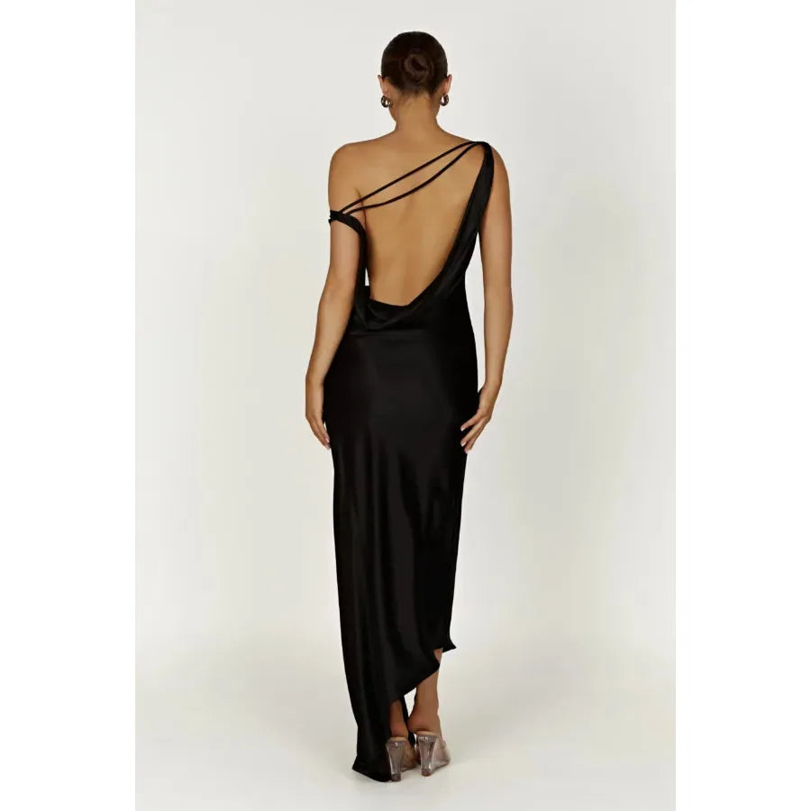 Black Yvette Slip Maxi - 16