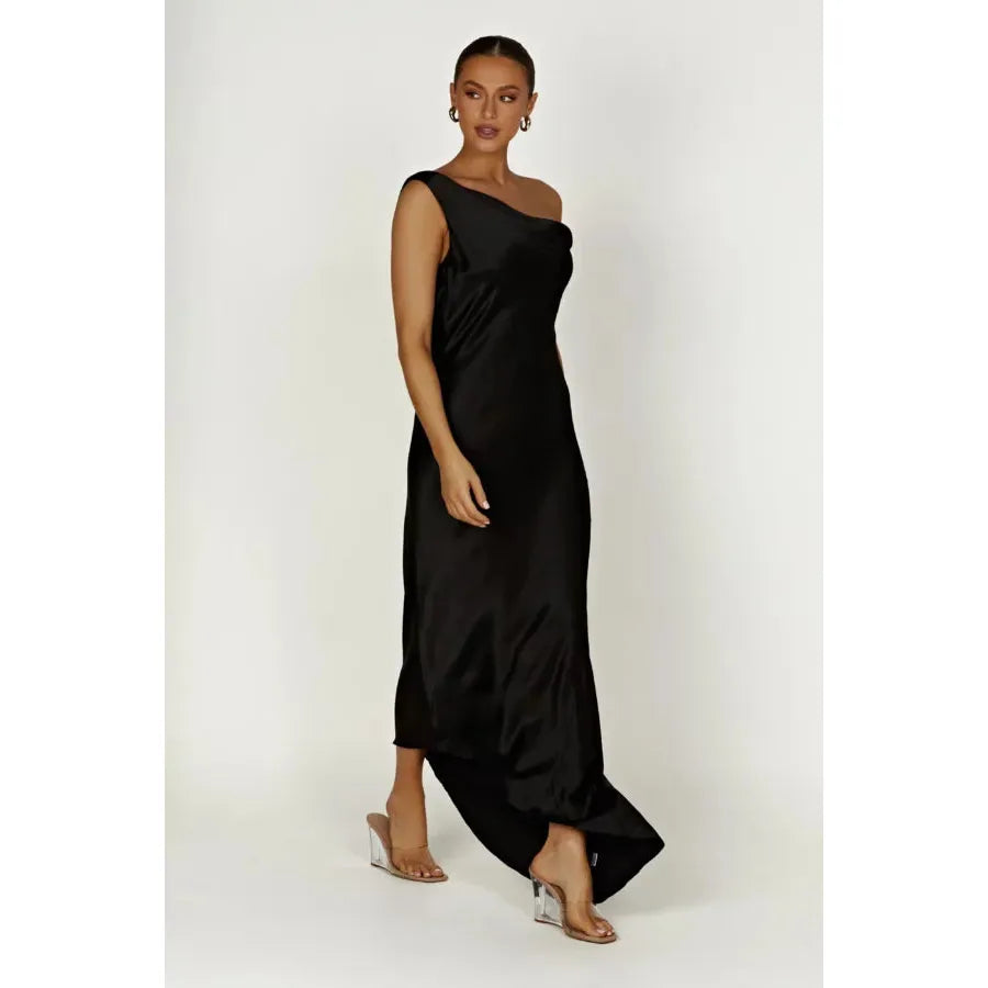 Black Yvette Slip Maxi - 16