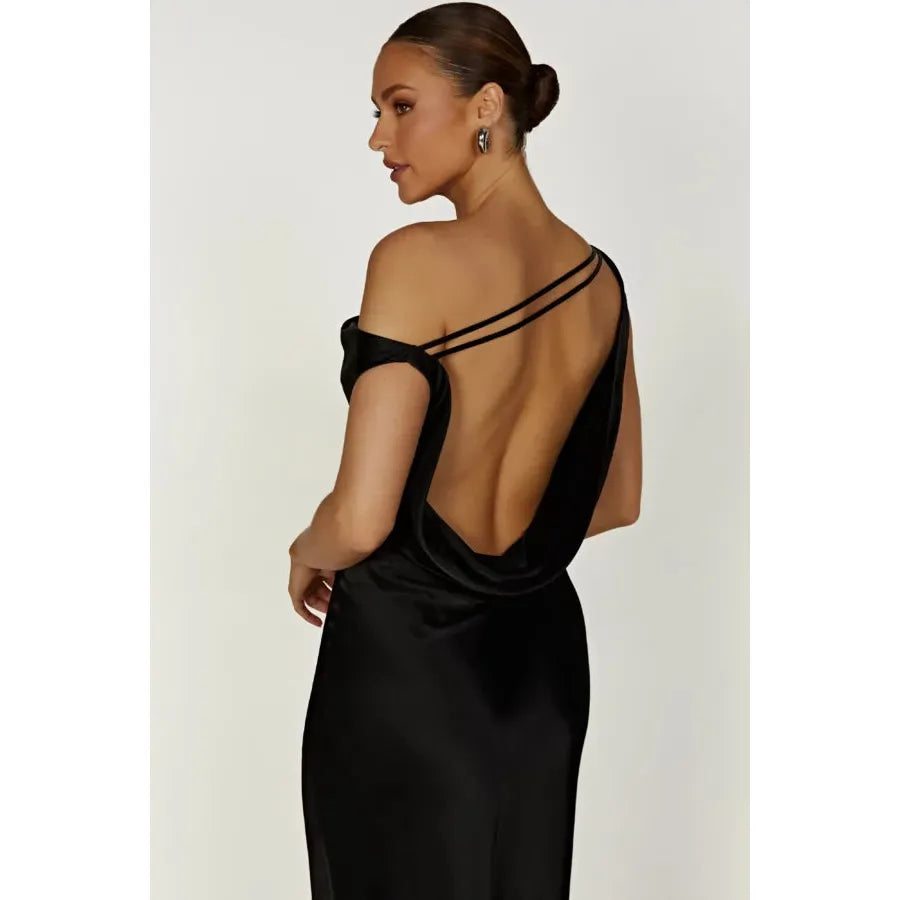 Black Yvette Slip Maxi - 16