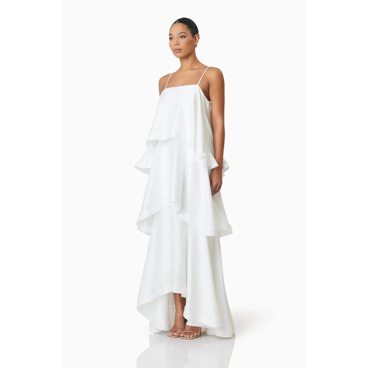 White Tilly Tiered Maxi