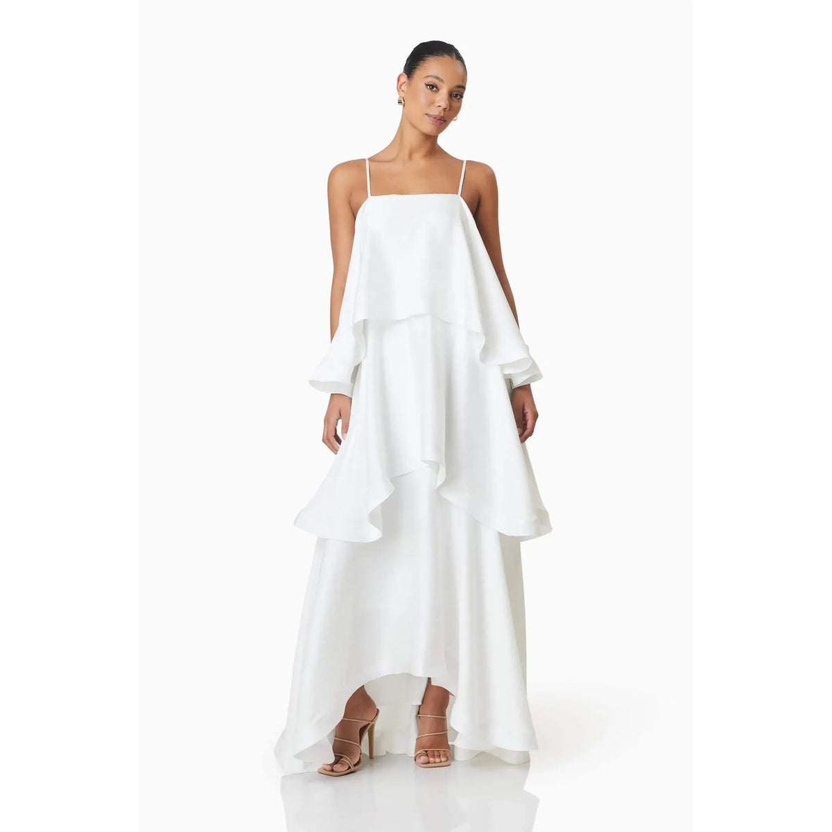 White Tilly Tiered Maxi