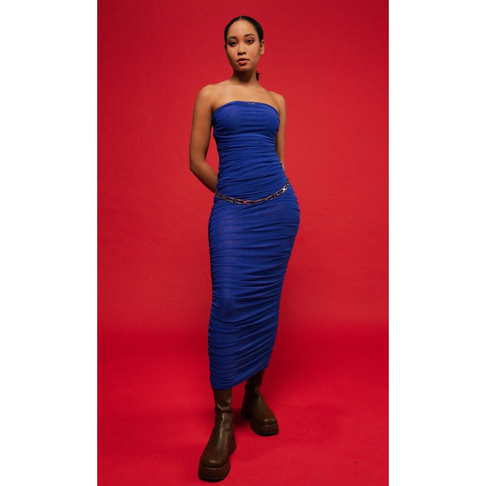 Electric Blue Ginni Mesh Tube Dress - 12