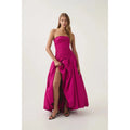 Deep Magenta Violette Bubble Hem Maxi