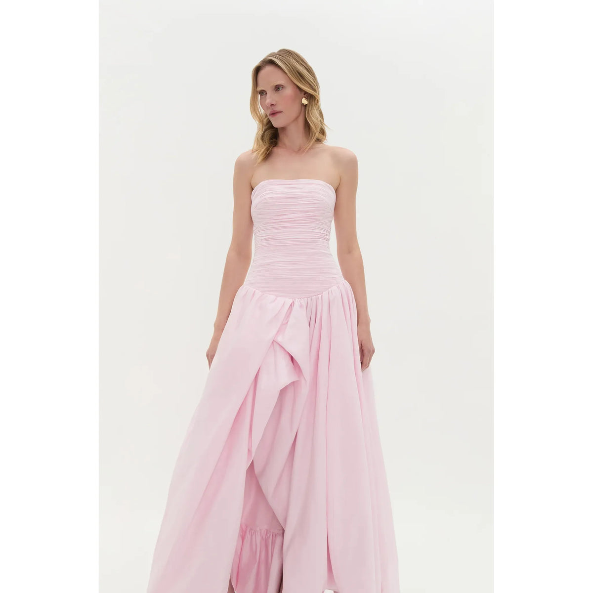 Pastel Pink Violette Bubble Hem Maxi