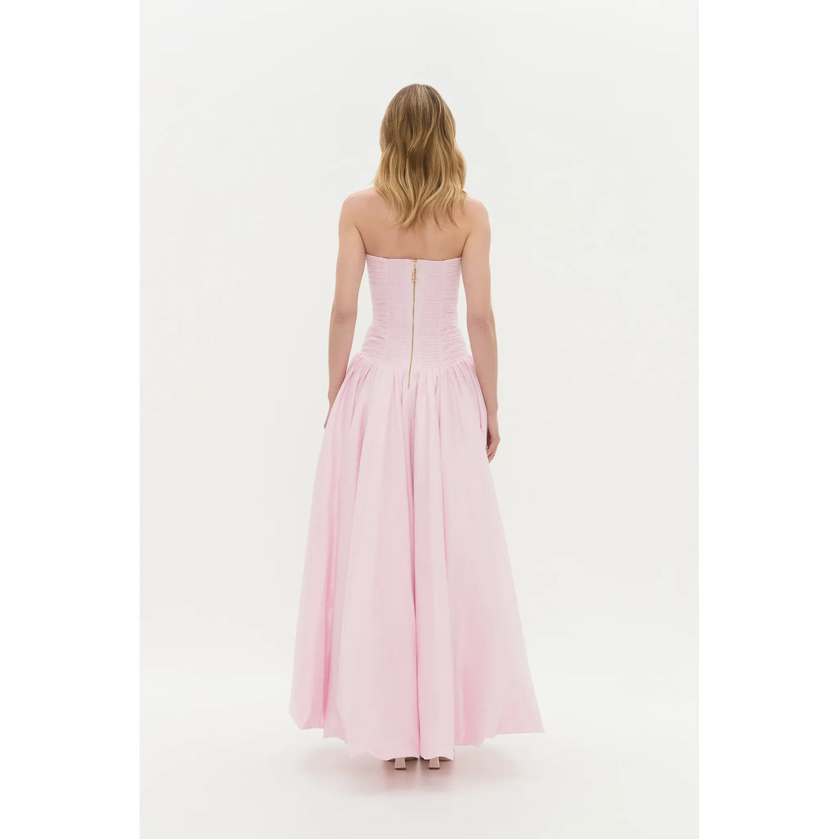 Pastel Pink Violette Bubble Hem Maxi