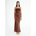 Chocolate Gina Halter Maxi
