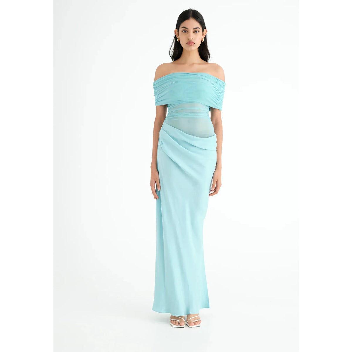 Aquamarine Nico Off Shoulder Maxi