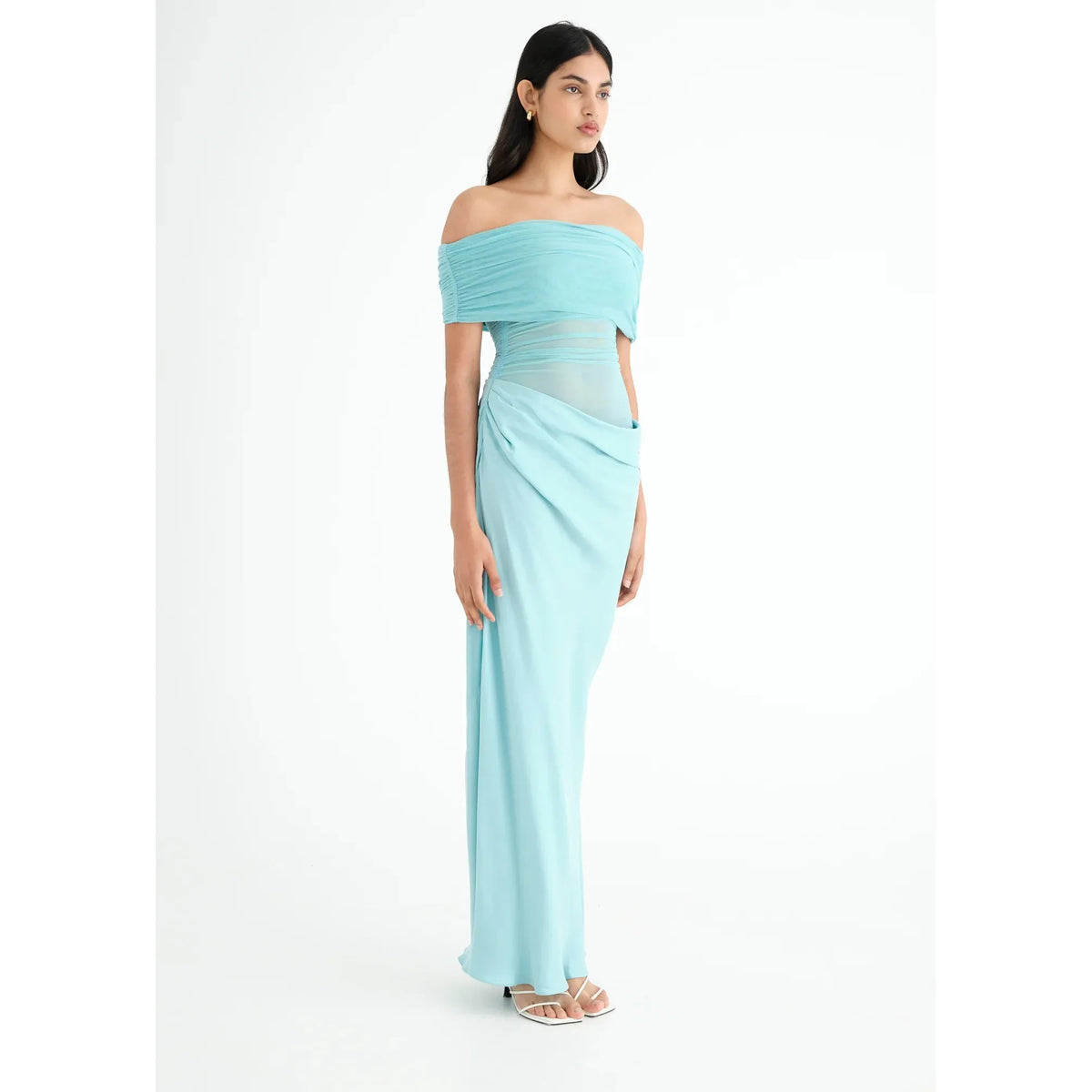 Aquamarine Nico Off Shoulder Maxi