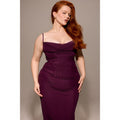 Grape Nalini Mesh Corset Maxi