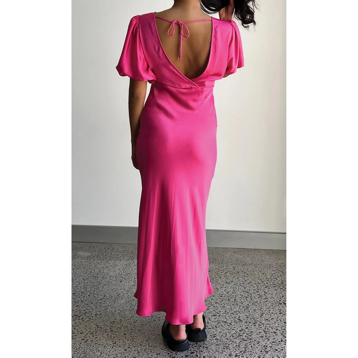 Pink Uma Satin Maxi - 16