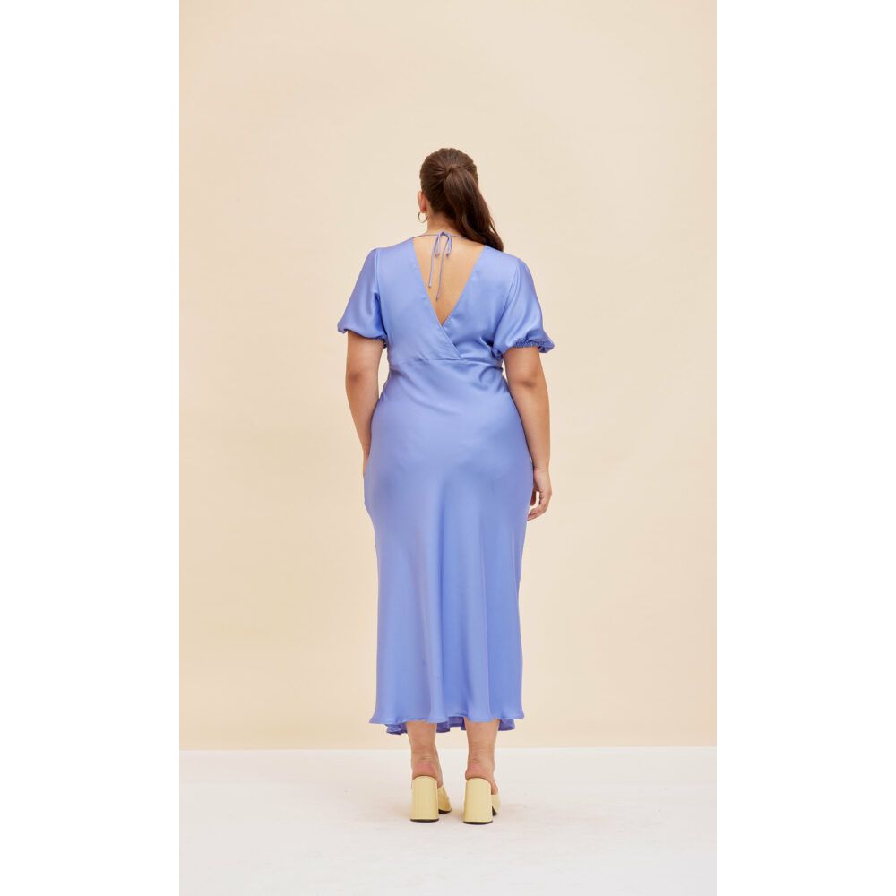 Periwinkle Uma Satin Maxi - 16