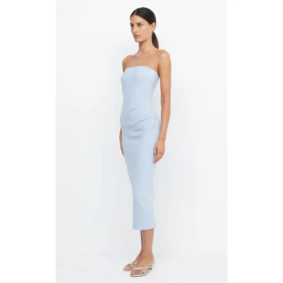 Dusty Blue Be Mine Strapless Midi - 18