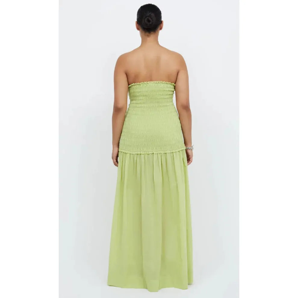 Lime Solstice Strapless Maxi - 14