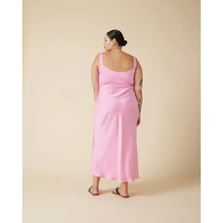 Candy Pink Maude Silk Slip - 18