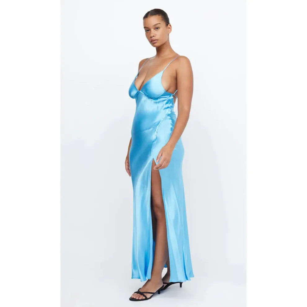 Topaz Blue Ren Split Maxi