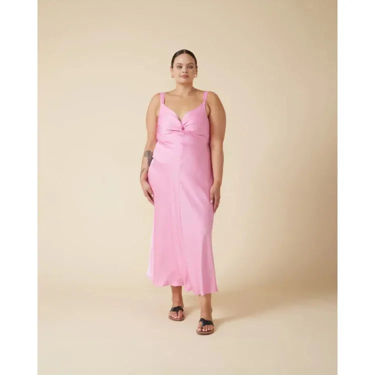 Candy Pink Maude Silk Slip - 18