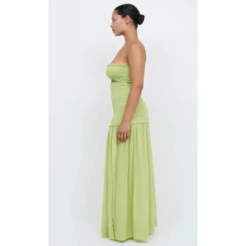 Lime Solstice Strapless Maxi - 14