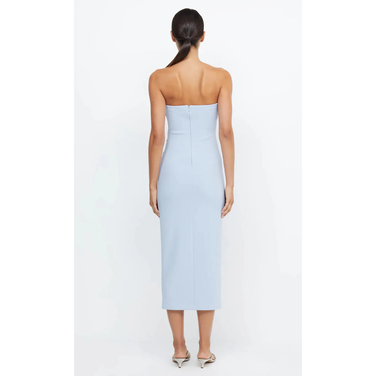 Dusty Blue Be Mine Strapless Midi - 18