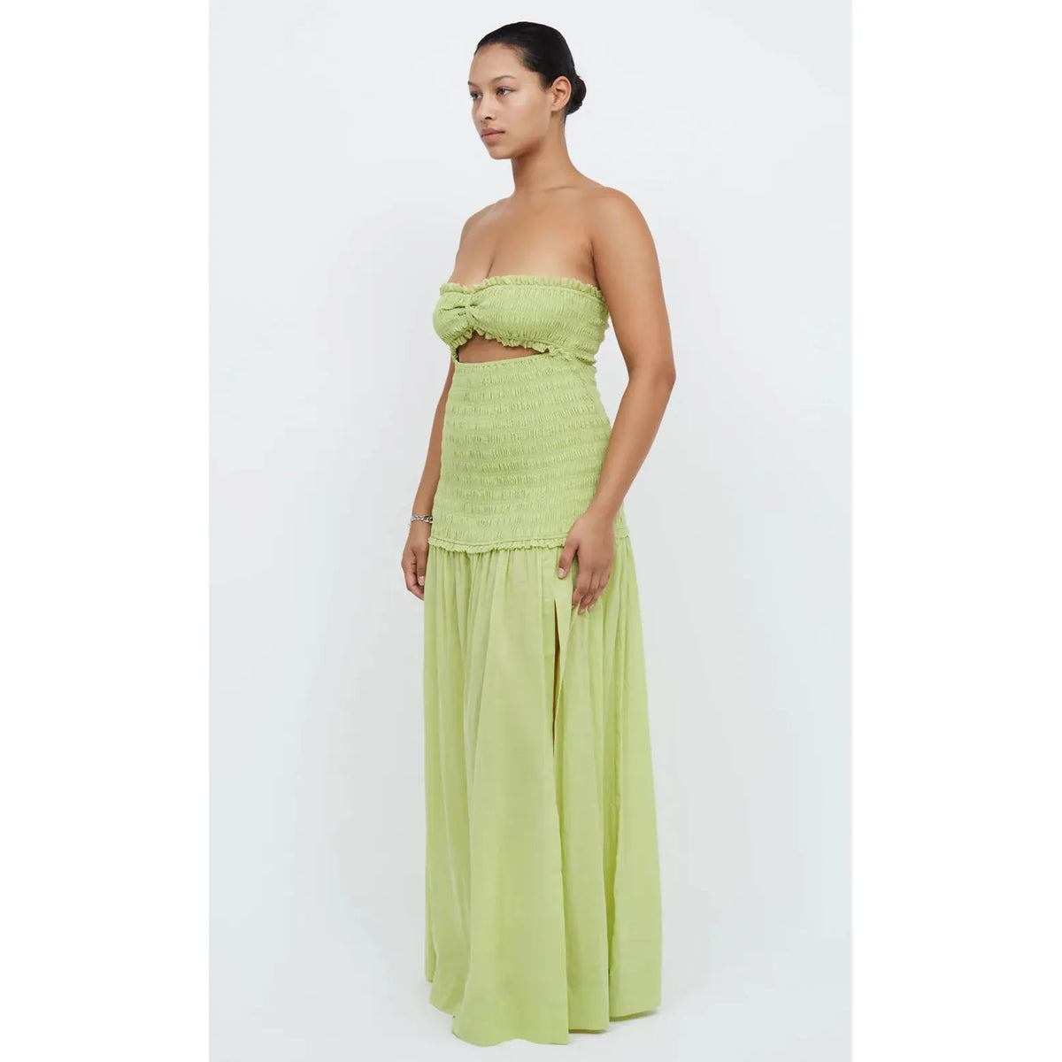 Lime Solstice Strapless Maxi - 14