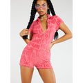 Pink Towelling Playsuit