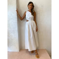 White Gabriella One Shoulder Maxi