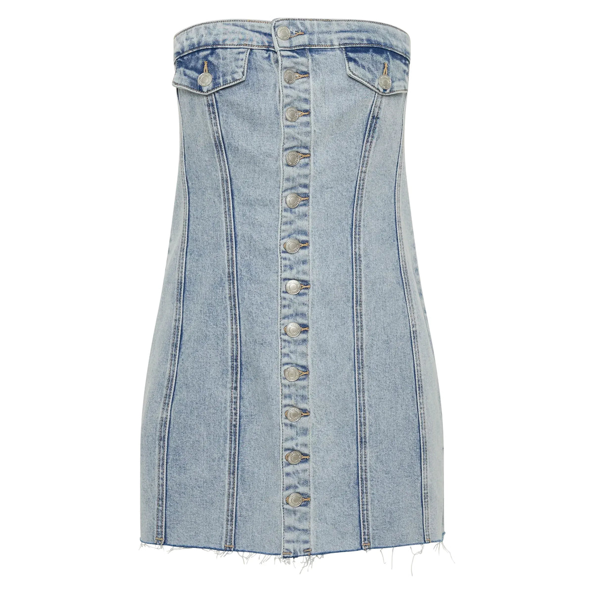 Tiani Button Denim Mini - 18