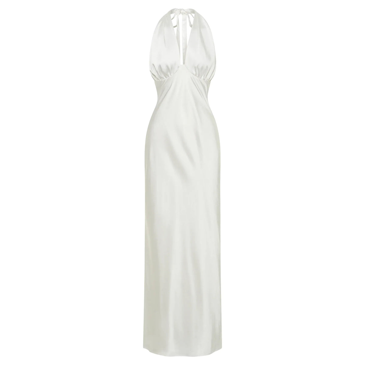 White Marvelle Satin Halter