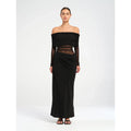 Black Yasmin Off Shoulder Maxi