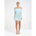 Baby Blue Luca Off Shoulder Mini