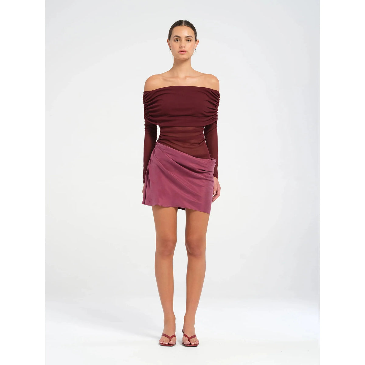 Plum Luca Off Shoulder Mini