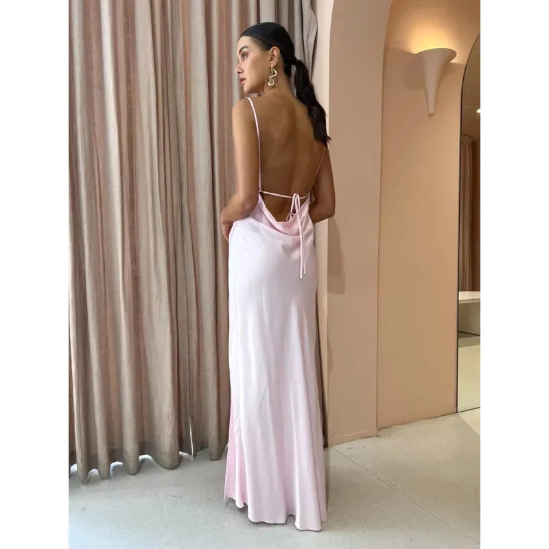 Quartz Pink Joelle Split Maxi