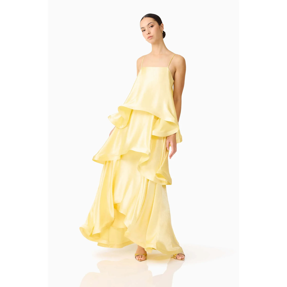 Butter Yellow Tilly Tiered Maxi
