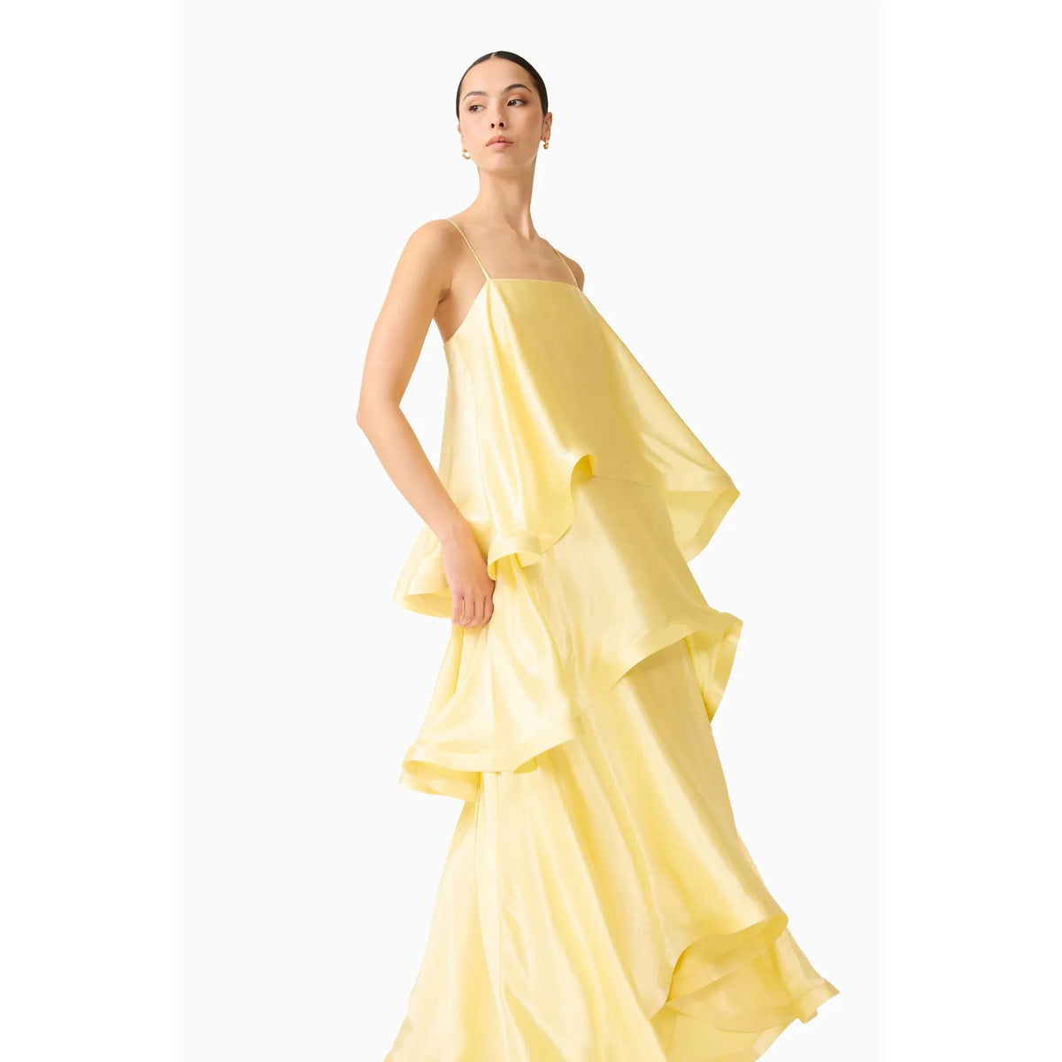 Butter Yellow Tilly Tiered Maxi