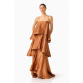 Toffee Brown Tilly Tiered Maxi