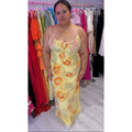 Golden Bloom Beaded Maxi