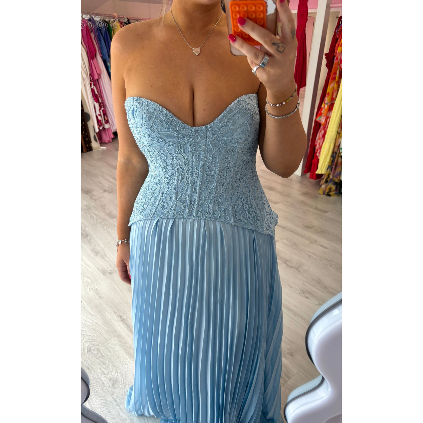 Blue Daniella Lace Corset Pleated Maxi The Curvy Rental Boutique Blue Daniella Lace Corset Pleated Maxi The Curvy Rental Boutique