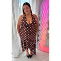 Chocolate Keylani Halter Midi