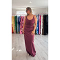 Plum Atlein Gown