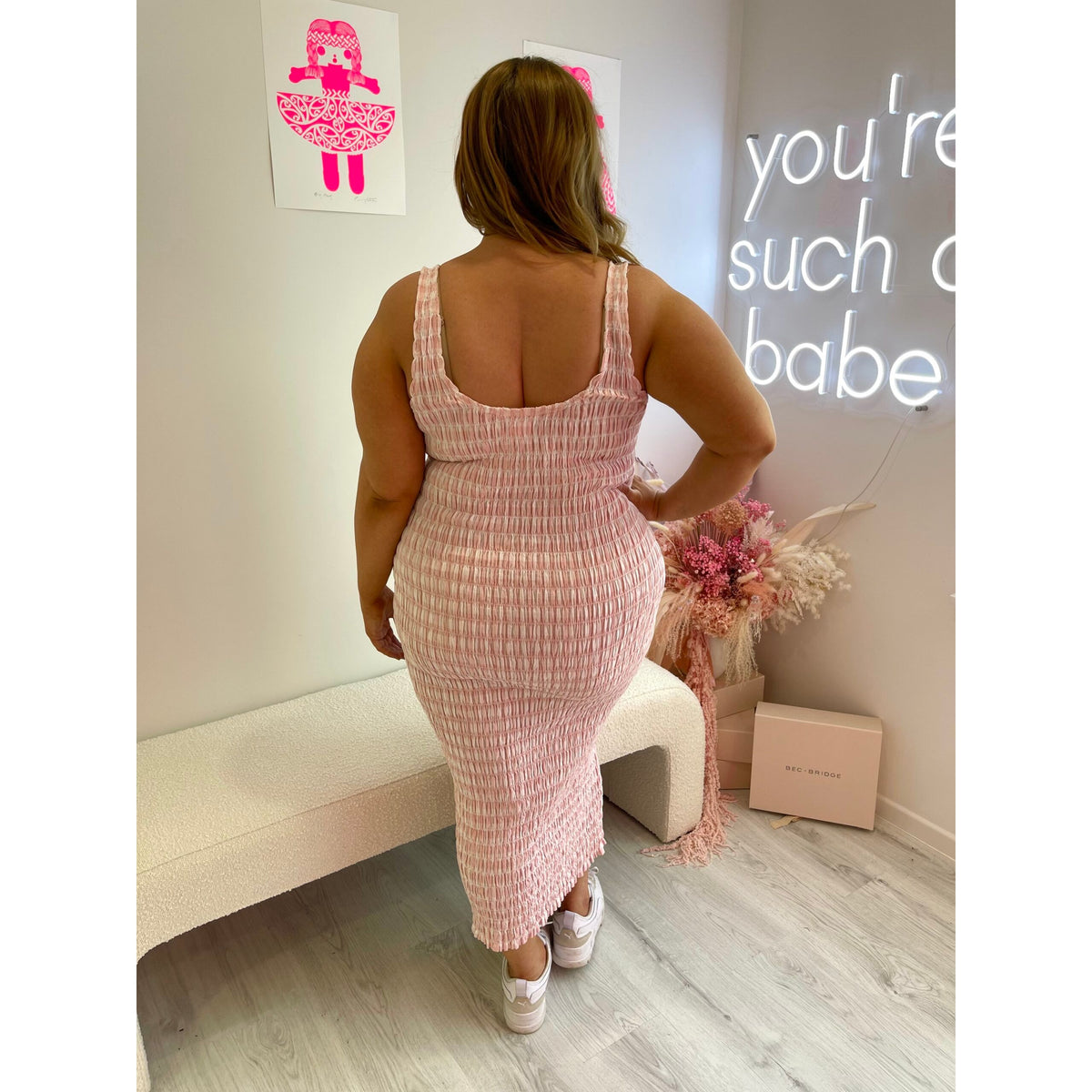 Pink Klein Gingham Midi - 16