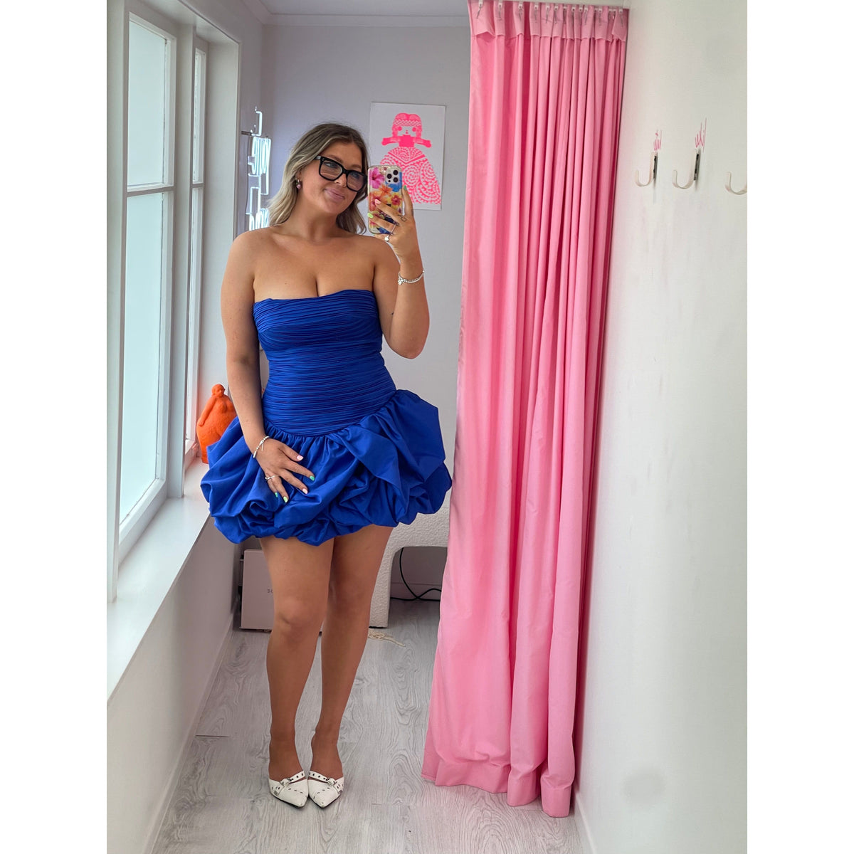 Cobalt Violette Bubble Hem Mini