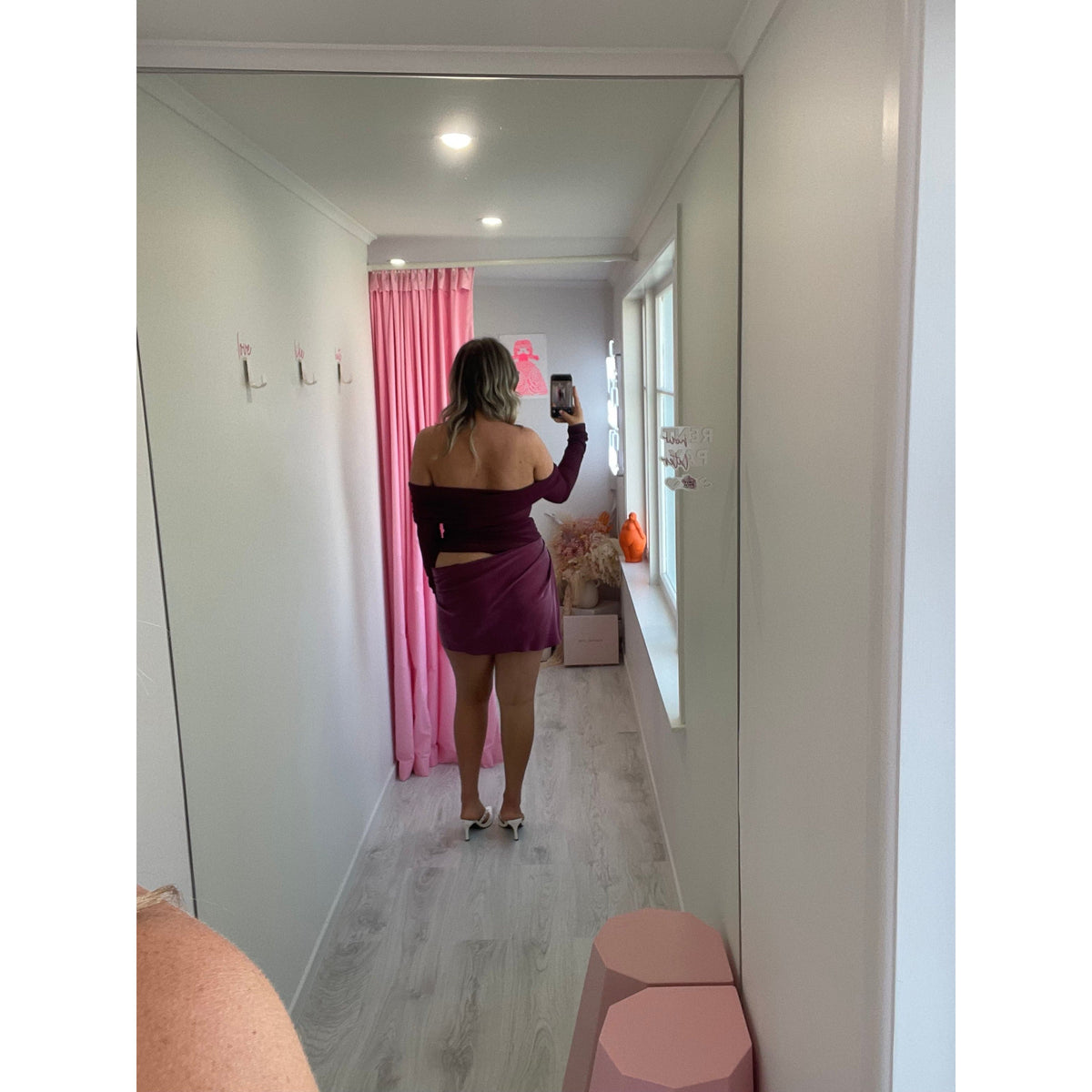 Plum Luca Off Shoulder Mini