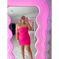 Pink Cher Satin Minidress - 16