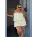 Lemon Safiya Strapless Bubble Mini